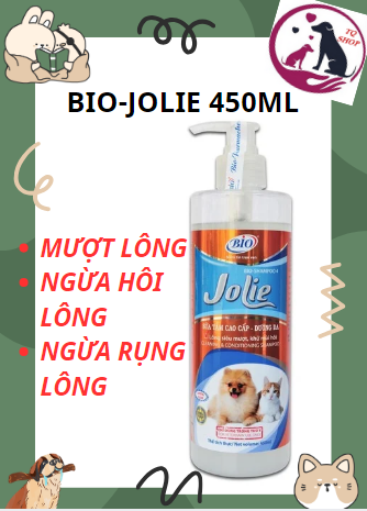 Sữa tắm cao cấp chó mèo BIO-JOLIE 450ml. Giúp lông siêu mượt khử mùi hôi ngừa nấm da