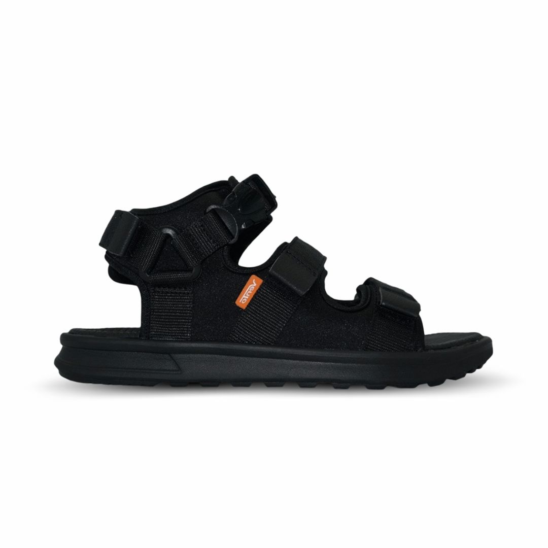 Giày sandal nam nữ 3 quai ngang Vento NB03BB màu đen