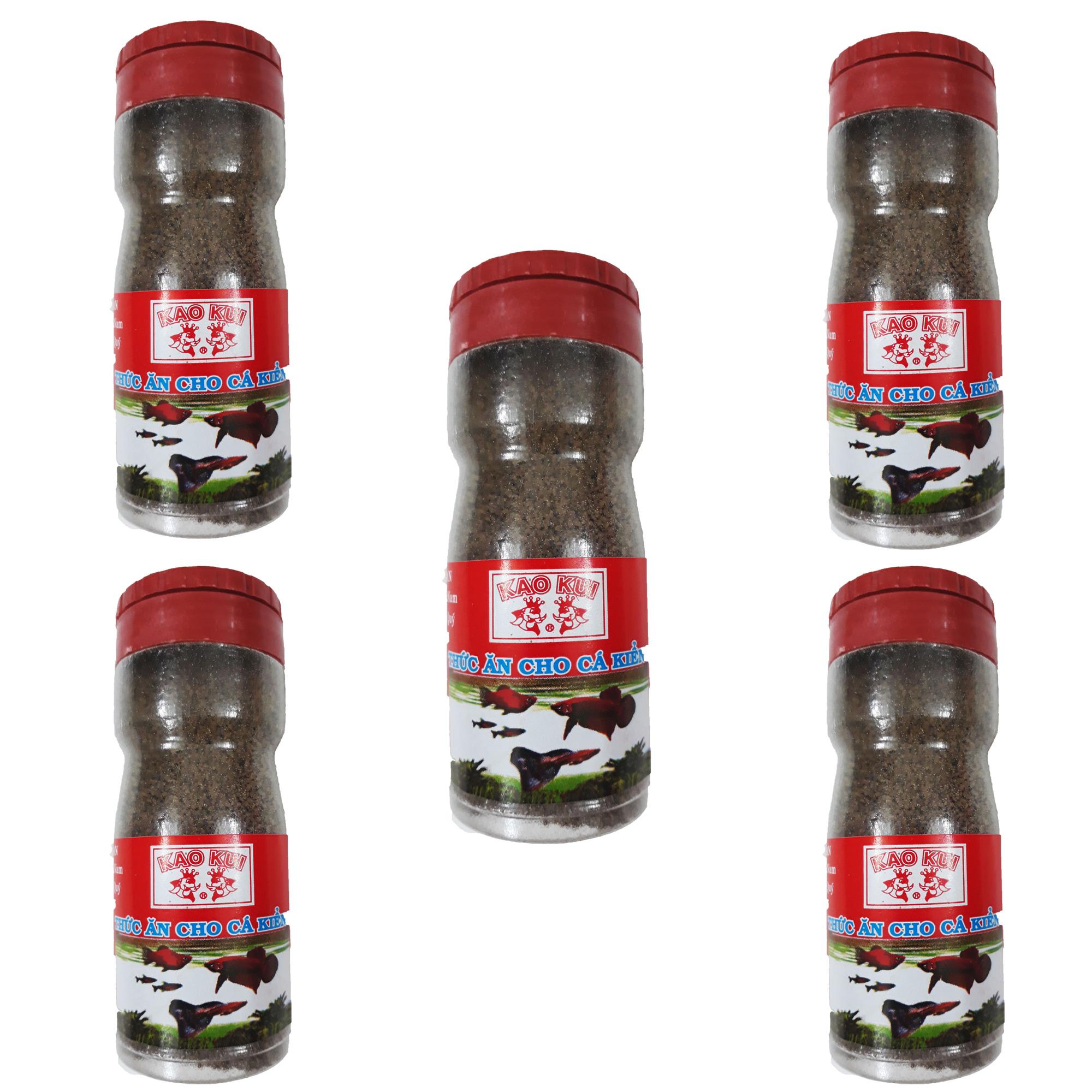Combo 5 Hũ Cám Cá KaoKui Nhỏ 50g (Viên Nhỏ) - Thức Ăn Cá Cảnh