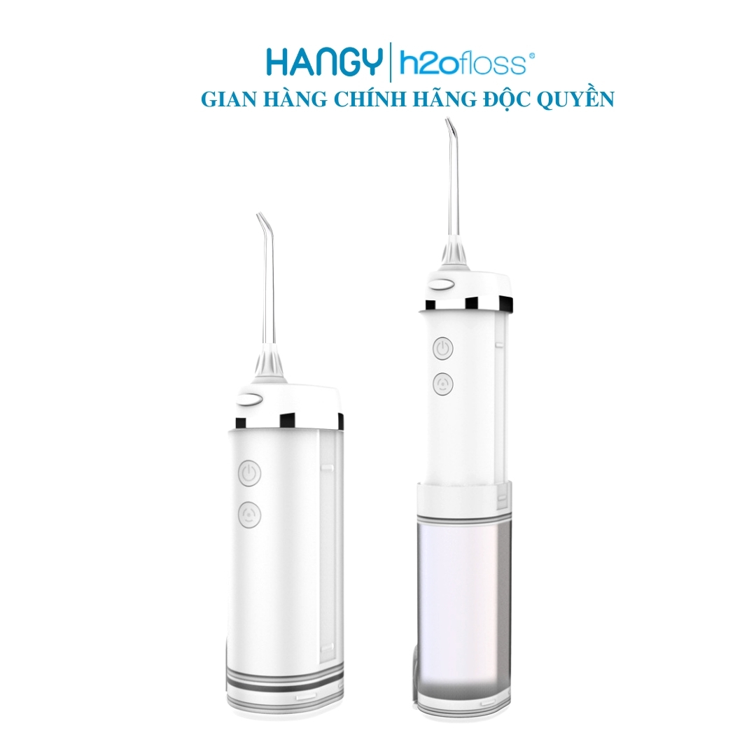 Máy tăm nước cầm tay h2ofloss HF- 6 mini vệ sinh răng miệng phiên bản 2021 nhập khẩu HANGY.