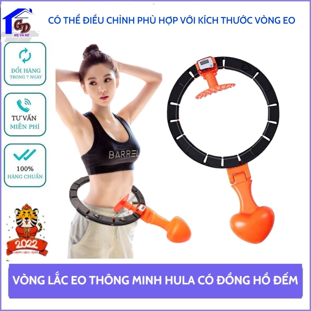 Vòng Lắc Eo, Tập Cơ Bụng Thông Minh Hula, Có Đồng Hồ Đếm, Hiện Thì Thông Minh Giúp Ích Cho Việc Tập Cơ Bụng