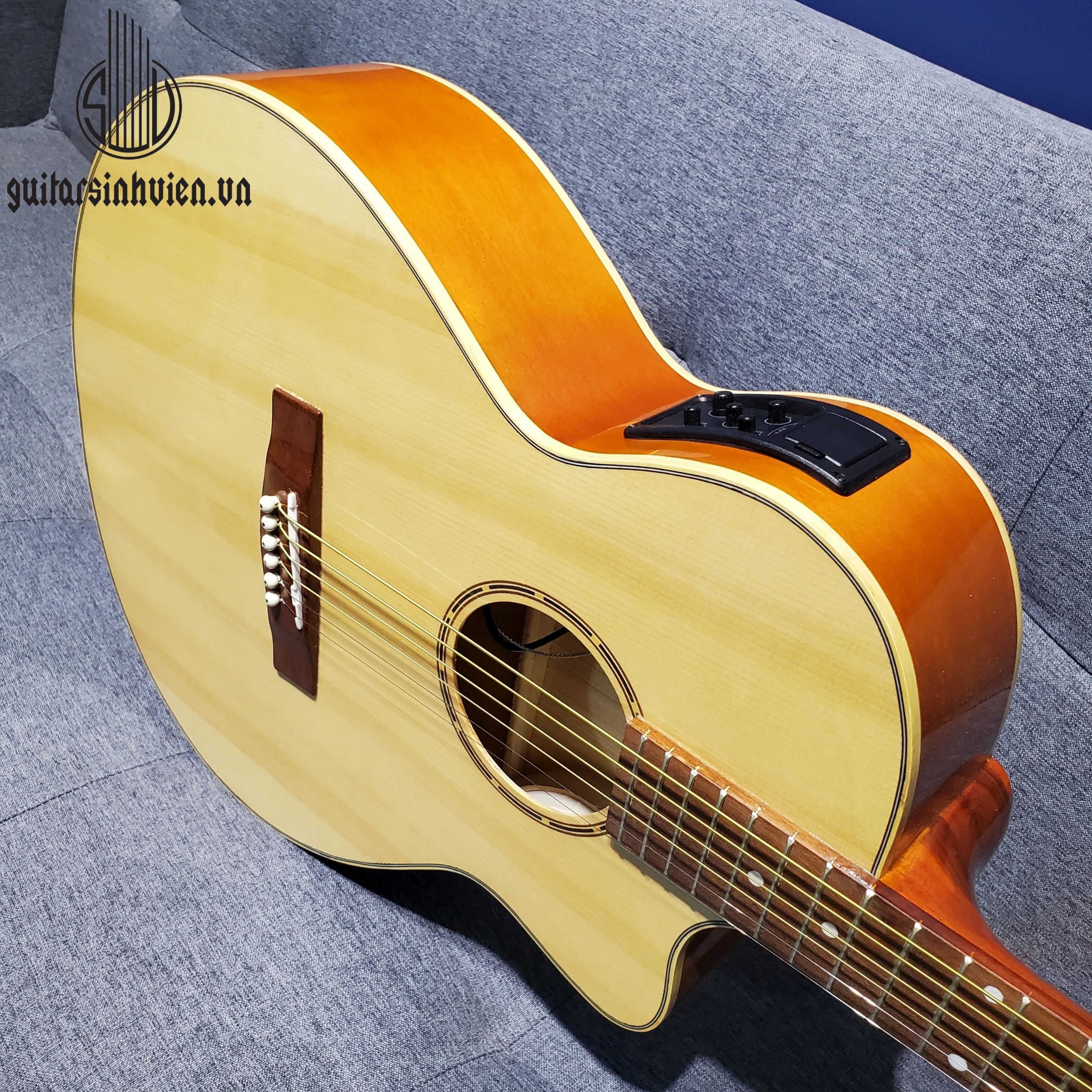 Đàn guitar acoustic lắp sẵn eq 7545 - tặng kèm bao đựng và phụ kiện