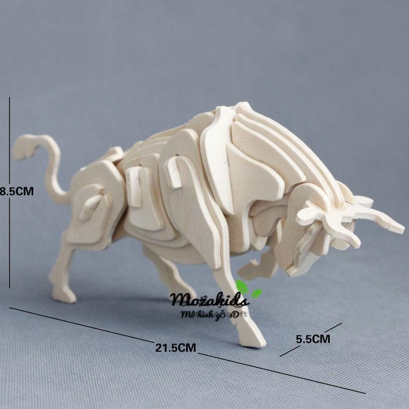 Mô hình lắp ráp gỗ 3D Con Trâu