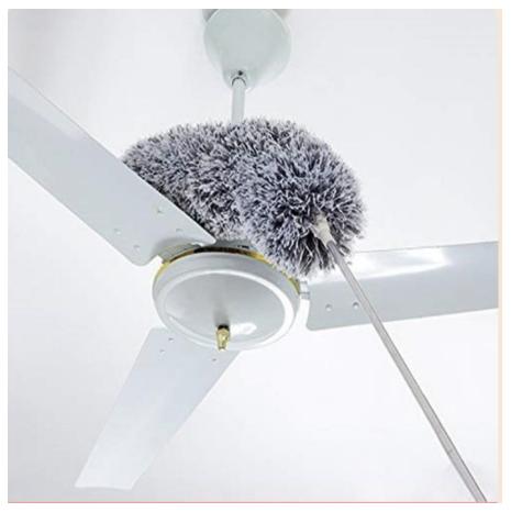 Chổi quét bụi trần nhà hoặc các đồ dùng gia đình trên cao mẫu mới thiết kế cán cầm inox chịu lực có thể điều chỉnh độ dài, bông lau làm từ sợi bông tĩnh điện có thể tháo rời để giặt và phơi khô