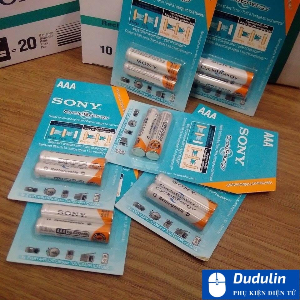 Pin sạc sony aaa nhỏ aa lớn 1 vỉ 2 viên