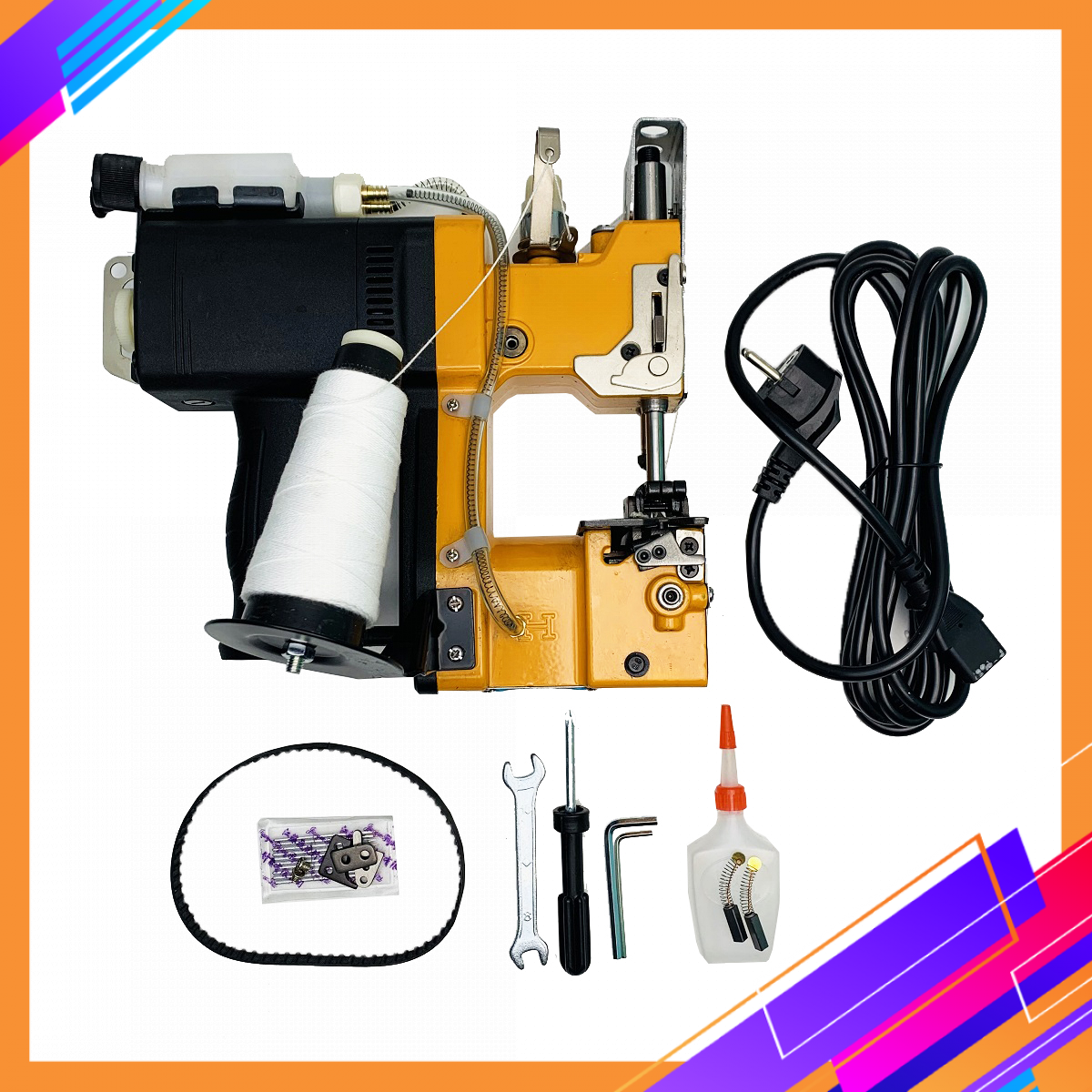 Máy khâu bao bì gk9-618 - máy khâu bao 210w, tra dầu tự động