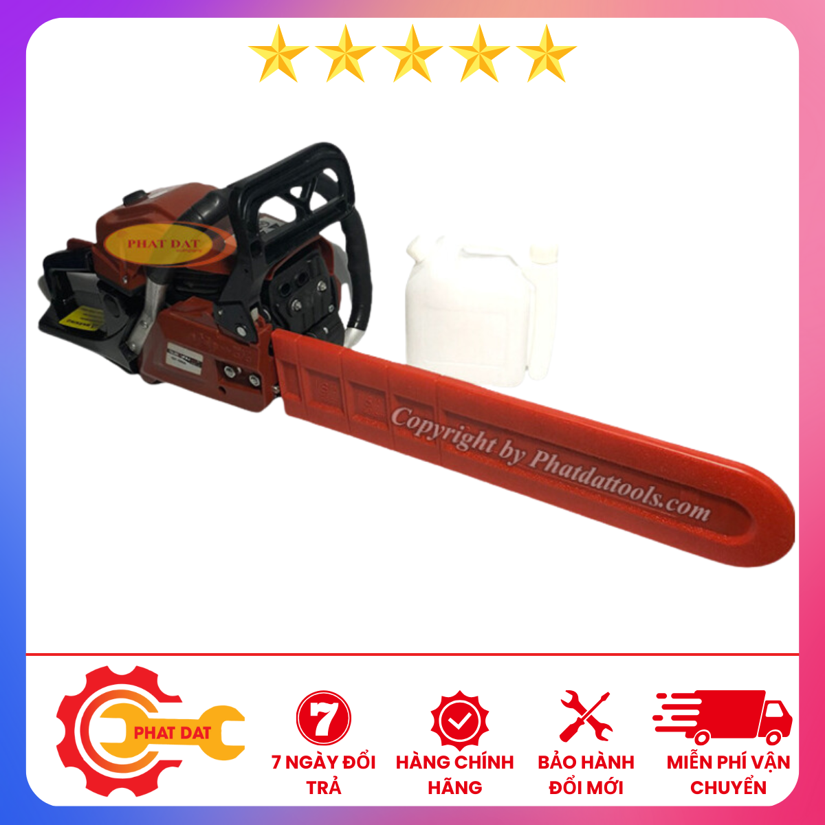 Máy cưa xích chạy xăng 2 thì quaiyou qy5900 - bảo hành 6 tháng