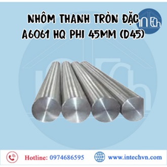 Nhôm thanh tròn đặc a6061 hq phi 45mm