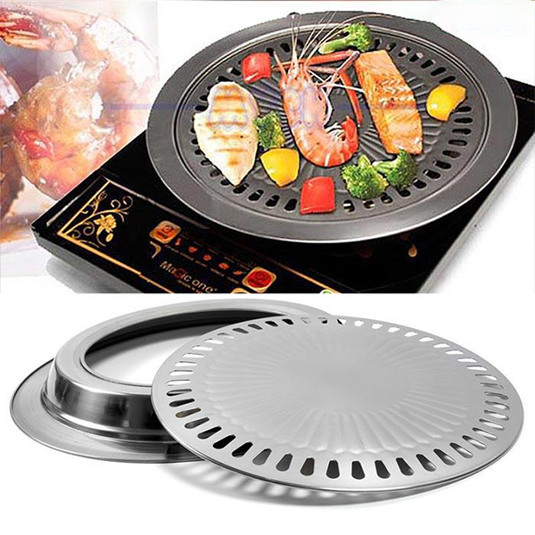 [CHỐNG DÍNH TỐT_PL] Vỉ nướng có tráng men chống dính dùng cho bếp gas bếp cồn bếp hồng ngoại... Vỉ có thiết kế rảnh có khay thoát hứng dầu mỡ tiện lợi