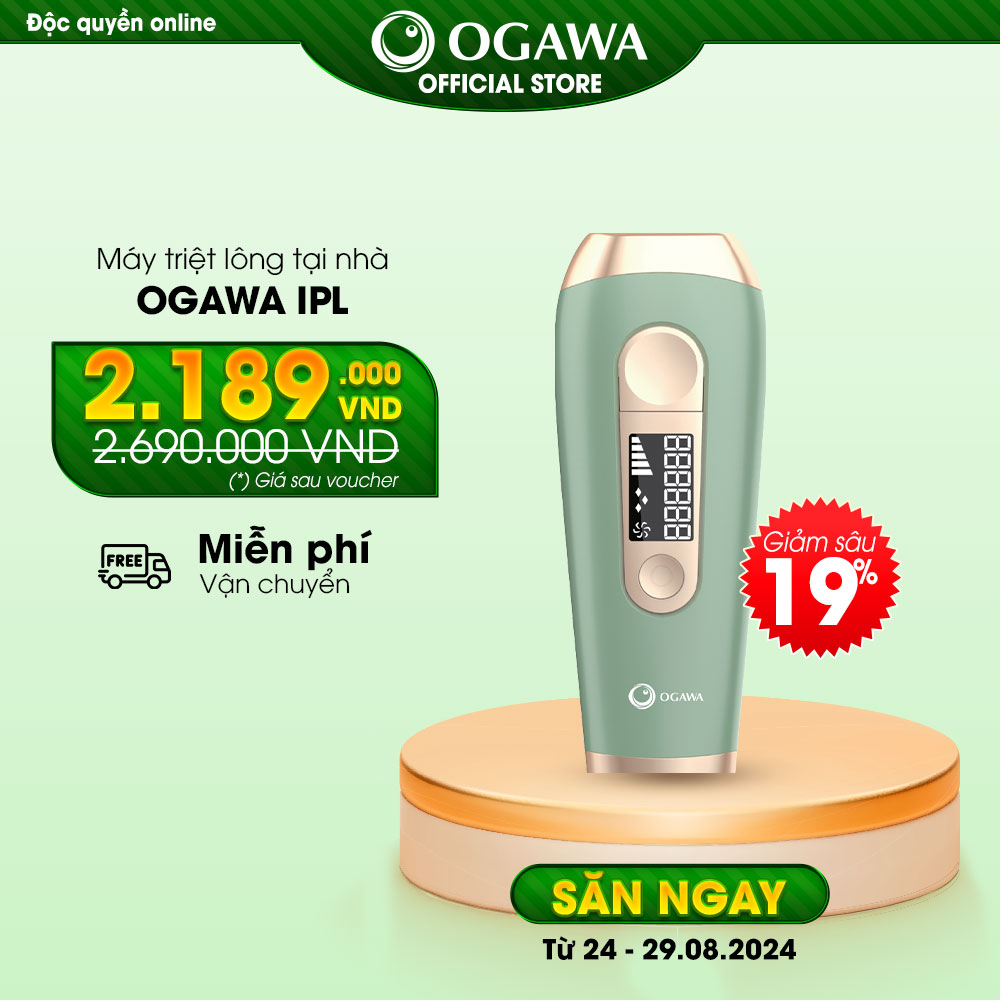 Máy triệt lông cá nhân OGAWA Beauty IPL - Triệt lông cá nhân- an toàn cho da
