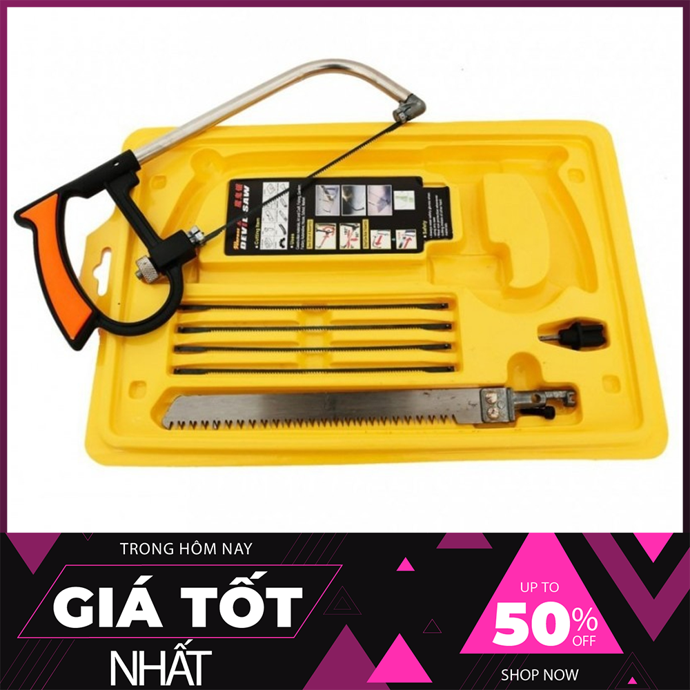 Cưa đa năng - Cưa cầm tay - Bộ cưa đa năng 6 lưỡi tiện dụng (Vỉ cưa)-Cưa Lọng Cầm Tay. Bộ Cưa Đa Năng 6 Lưỡi Tiện Dụng rất Tiện Lợi, Độ Bền Cao - Tặng 1 thước dây