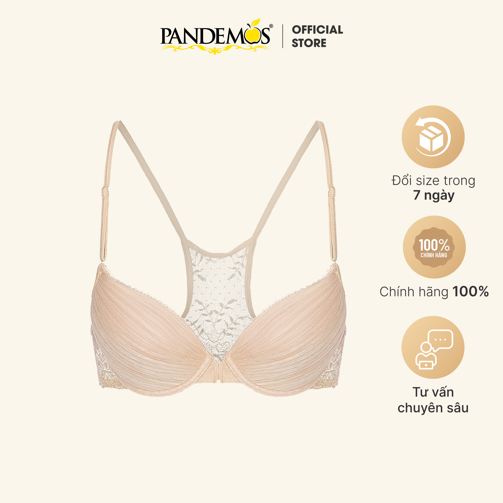 Áo ngực ELLE cài trước có gọng nâng ngực, thiết kế cách điệu tinh tế LB7540