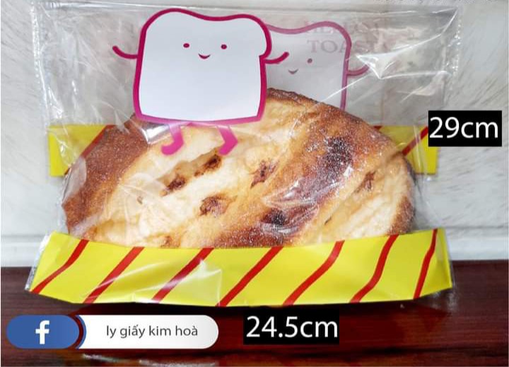 50 cái túi bánh mì nhựa vàng