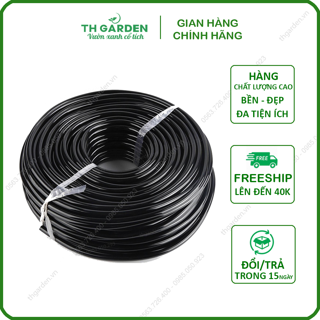 10 Mét Dây Tưới Nhỏ Giọt - Ống Đen Mềm 7mm Cho Hệ Thống Tưới Nhỏ Giọt Tự Động
