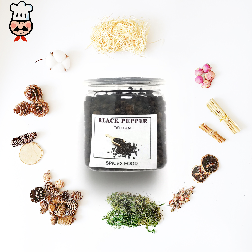 [Hũ 120ml] Black pepper - Tiêu đen hạt thơm cay - Hồ Tiêu sạch Đaklak