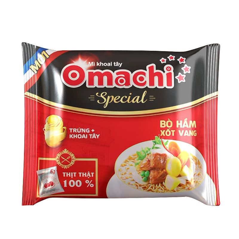 Mì Omachi Special vị bò hầm 92g sản phẩm tốt chất lượng cao cần thiết cho gia đình và an toàn sức khỏe cho người tiêu dùng