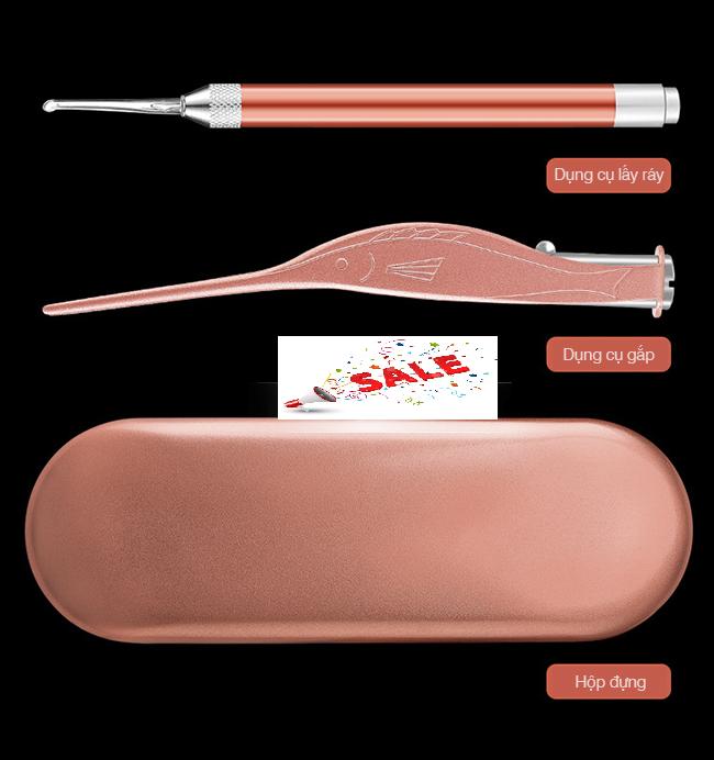 Cây móc lỗ tai, cây lấy ráy tai phát sáng - Bộ dụng cụ lấy ráy tai có đèn led siêu sáng cao cấp cho bé yêu - dụng cụ không thể thiếu cho mọi gia đình