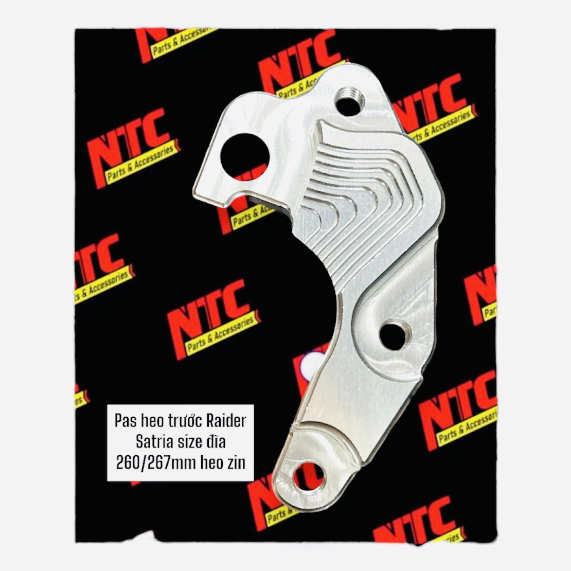 Pas heo trước raider satria size đĩa 260/267mm heo zin nhôm cnc nguyên khối 6061
