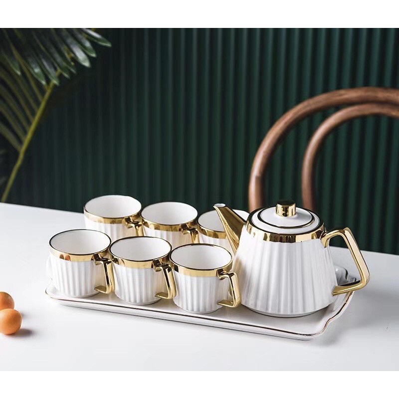 Bộ ấm chén, Bộ ấm trà, Sứ cao cấp có phong cách Scandinavian còn được gọi là thiết kế phong cách Bắc Âu... Bộ bình uống nước, Bộ bình đựng nước