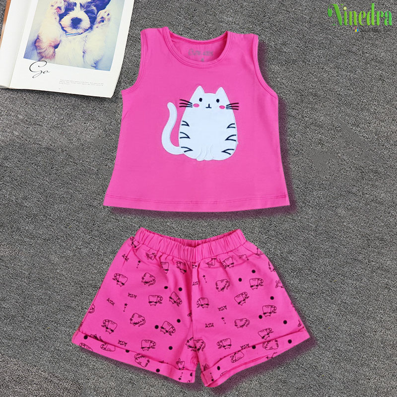 [HCM 💝 Freeship] Đồ bộ bé gái áo croptop quần short năng động size từ 10-24kg - Ninedra