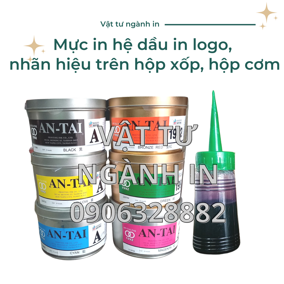 Mực in hệ dầu in logo nhãn hiệu trên hộp xốp, hộp cơm