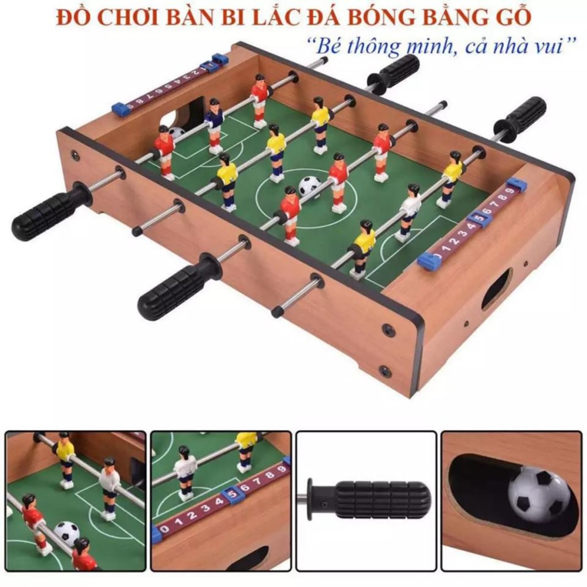 Đồ Chơi Bàn Bi Lắc Bóng Đá Table Top Foosball Cho Trẻ Giúp Bé Phát Triển Tư Duy , Trí Tuệ, Vận Động