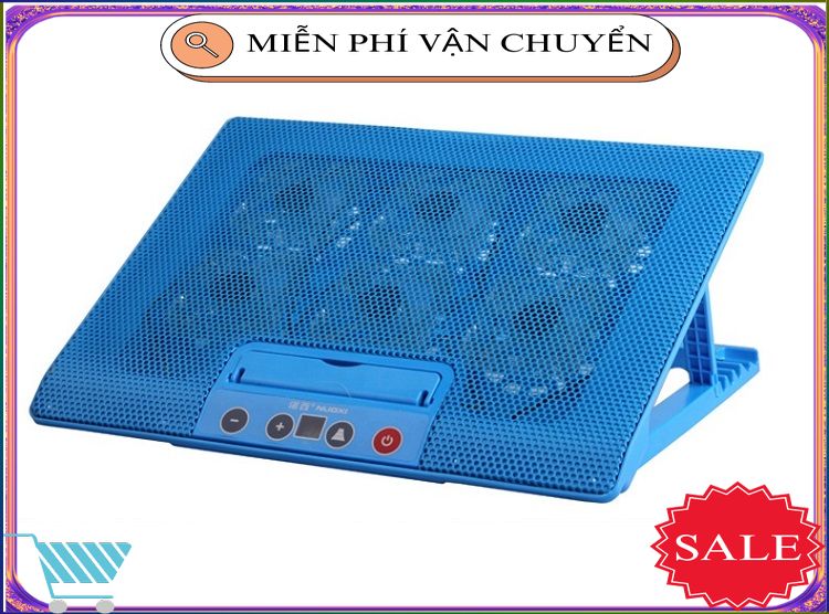 Đế tản nhiệt laptop 6 fan có led - quạt tản nhiệt laptop thay đổi độ dốc và tốc độ gió m8