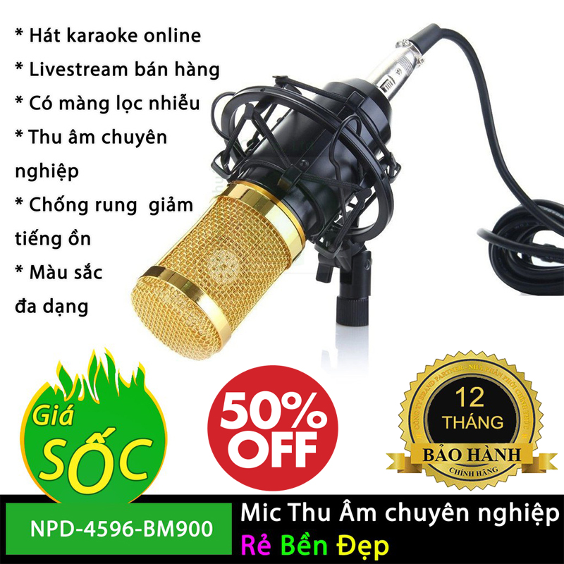[SALE XẢ HÀNG GIÁ RẺ] MIC BM 900 TOP 3 MICRO THU ÂM TỐT CHO LIVESTREAM - Mic thu âm chỉnh giọng - Micro Micro Thu Âm Micro LiveStream Hát Karaoke Chất Lượng Giá Rẻ