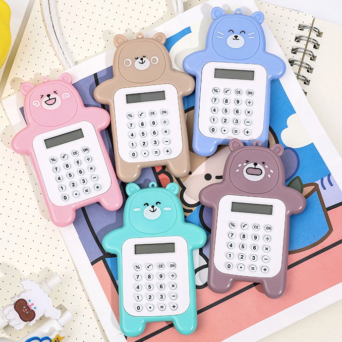 Máy tính mini gấu bỏ túi dễ thương - loại 8 số h086