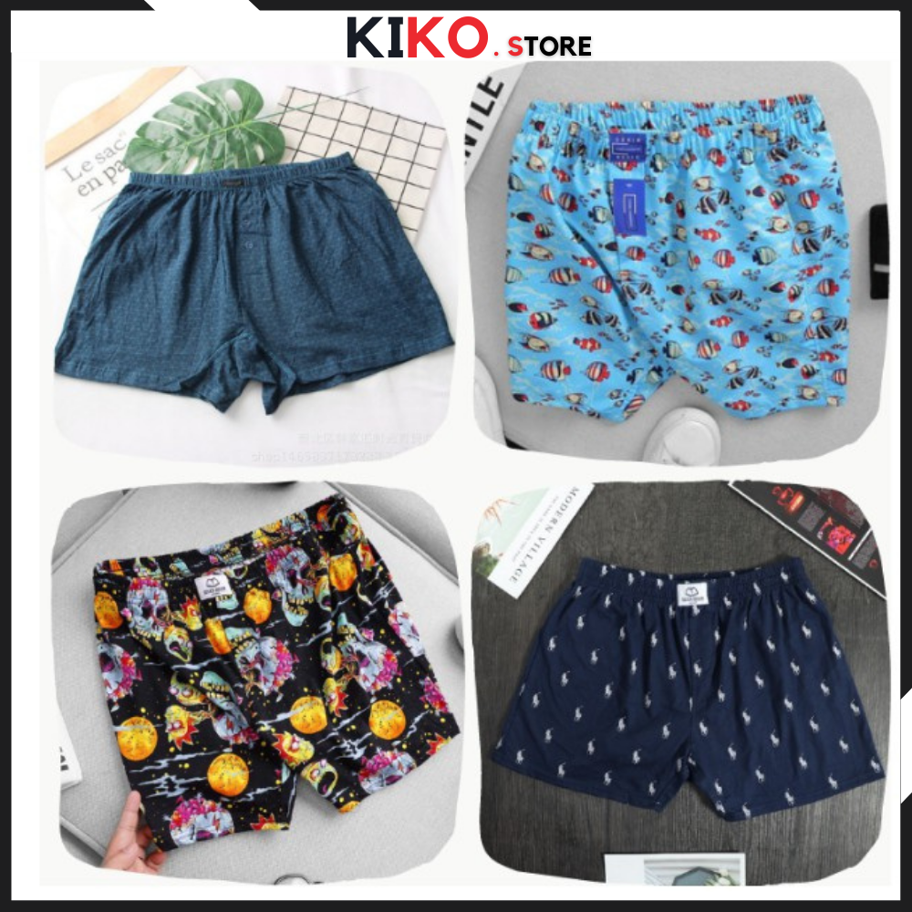 Quần đùi mặc nhà nam cotton, quần short ngủ nam mặc nhà cotton cao cấp_qdnn