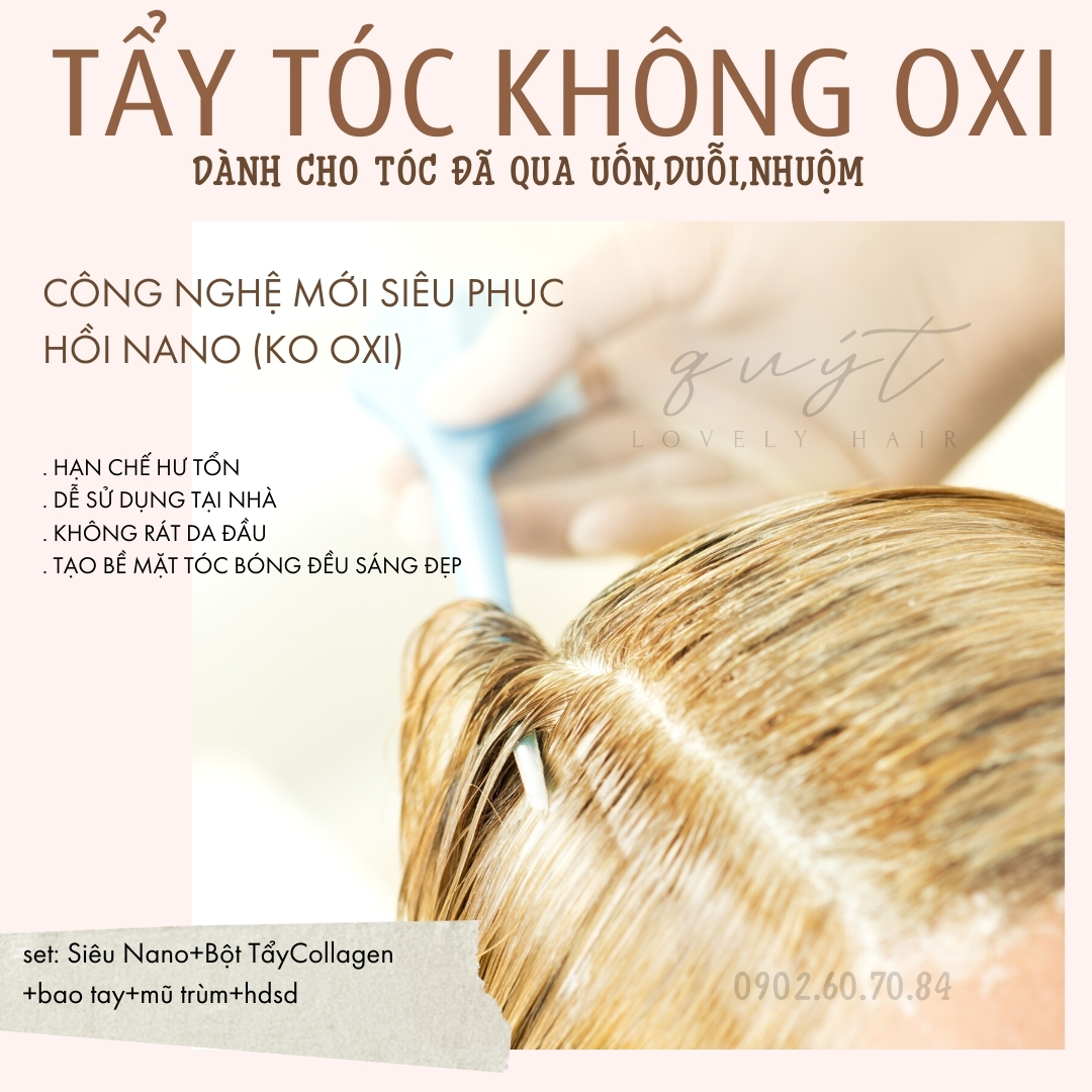 Thuốc nhuộm tóc-tẩy tóc siêu mền mượt - không rát da đầu- không cần oxi