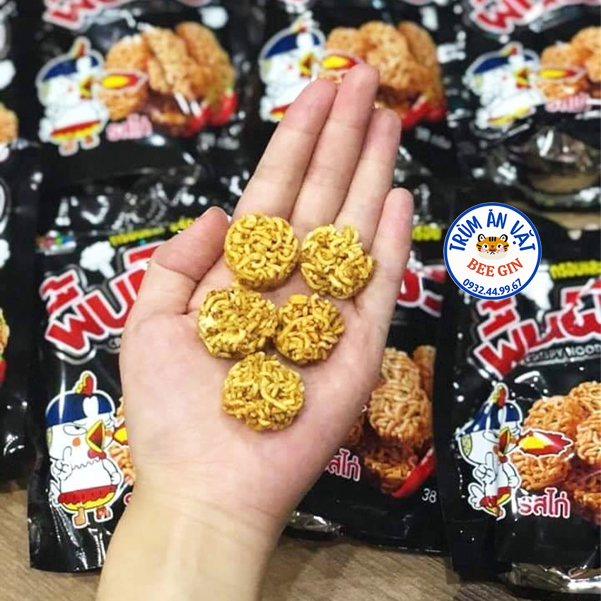 Combo 5 gói snack mì viên ăn liền vị gà cay thổi lửa thái lan 38g m07 - ăn vặt beegin