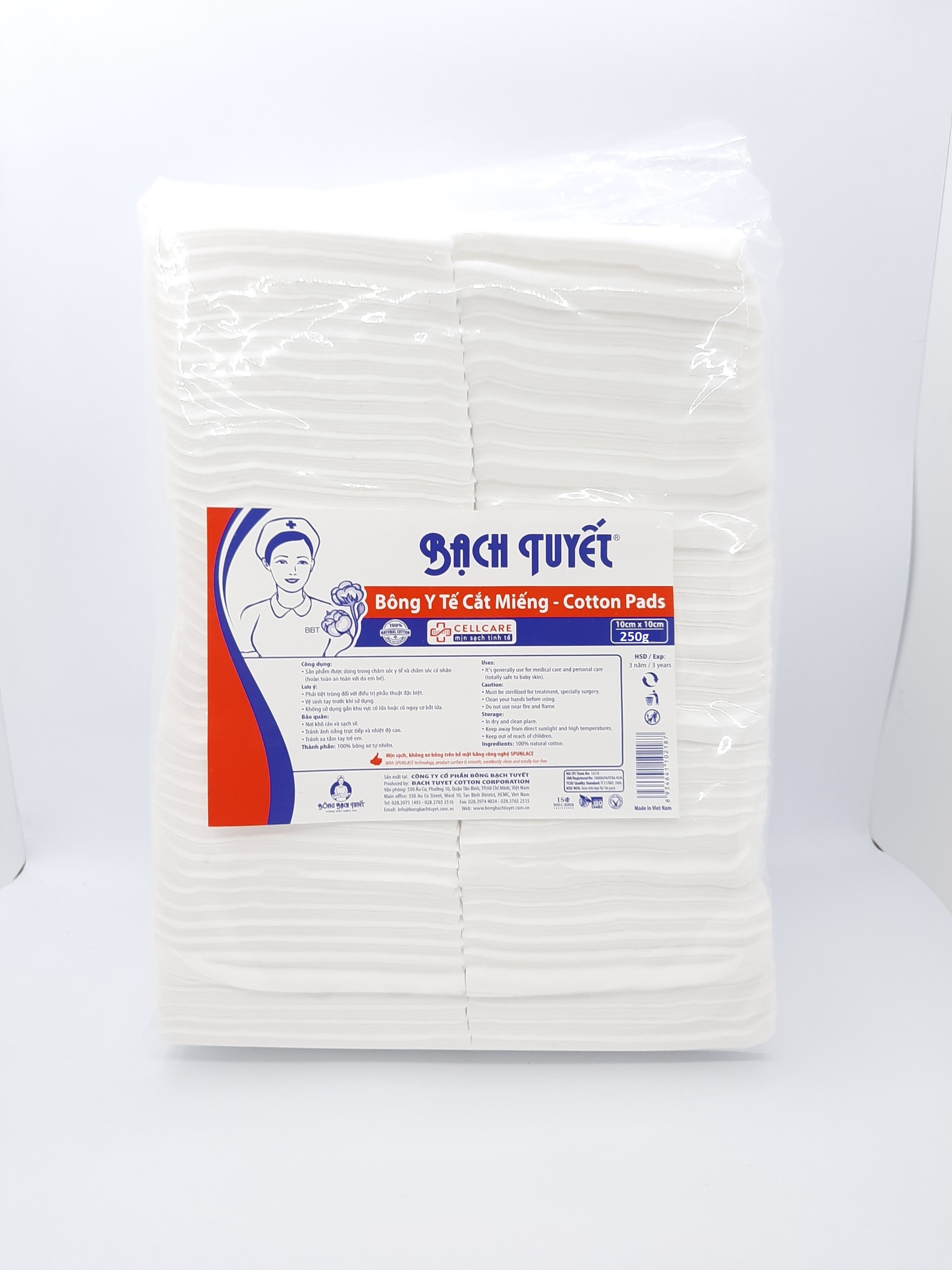 BÔNG CẮT 10X10CM - 250G BÔNG BẠCH TUYẾT