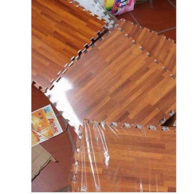 Thảm xốp lót sàn vân gỗ- bịch 6 miếng