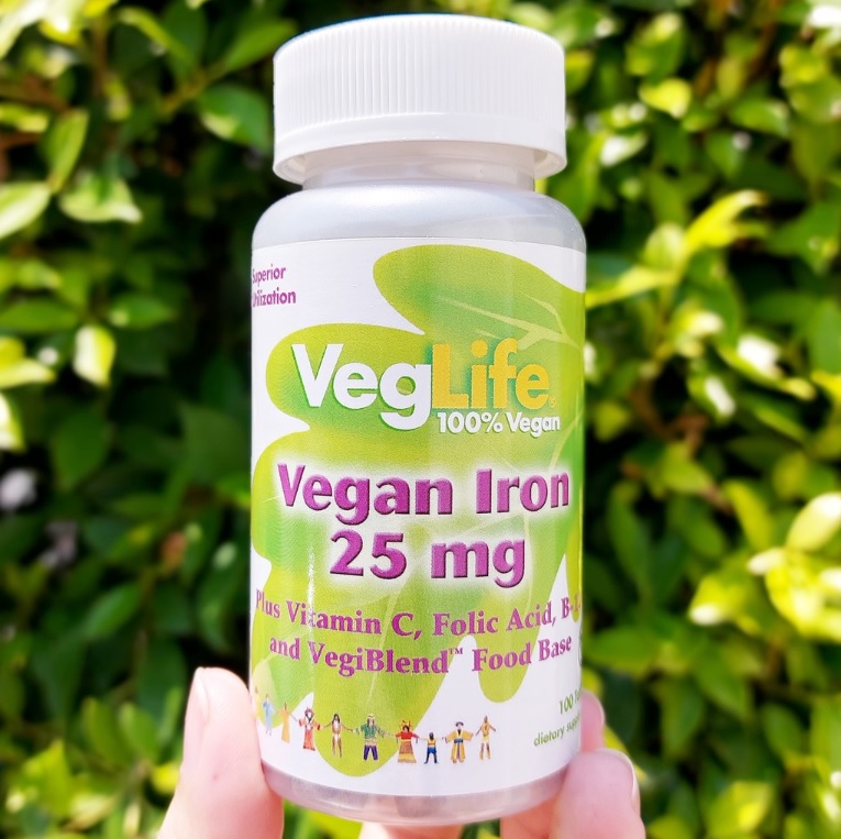 Vegan - veglife iron, 25 mg - viên bổ sung sắt cho người ăn chay