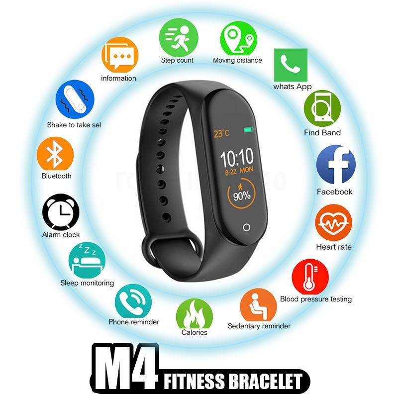 Đồng hồ thể thao m4, vòng đeo tay thông minh m4 đo huyết áp nhịp tim