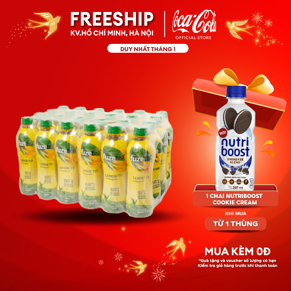 Lốc 24 chai fuzetea+ chanh sả