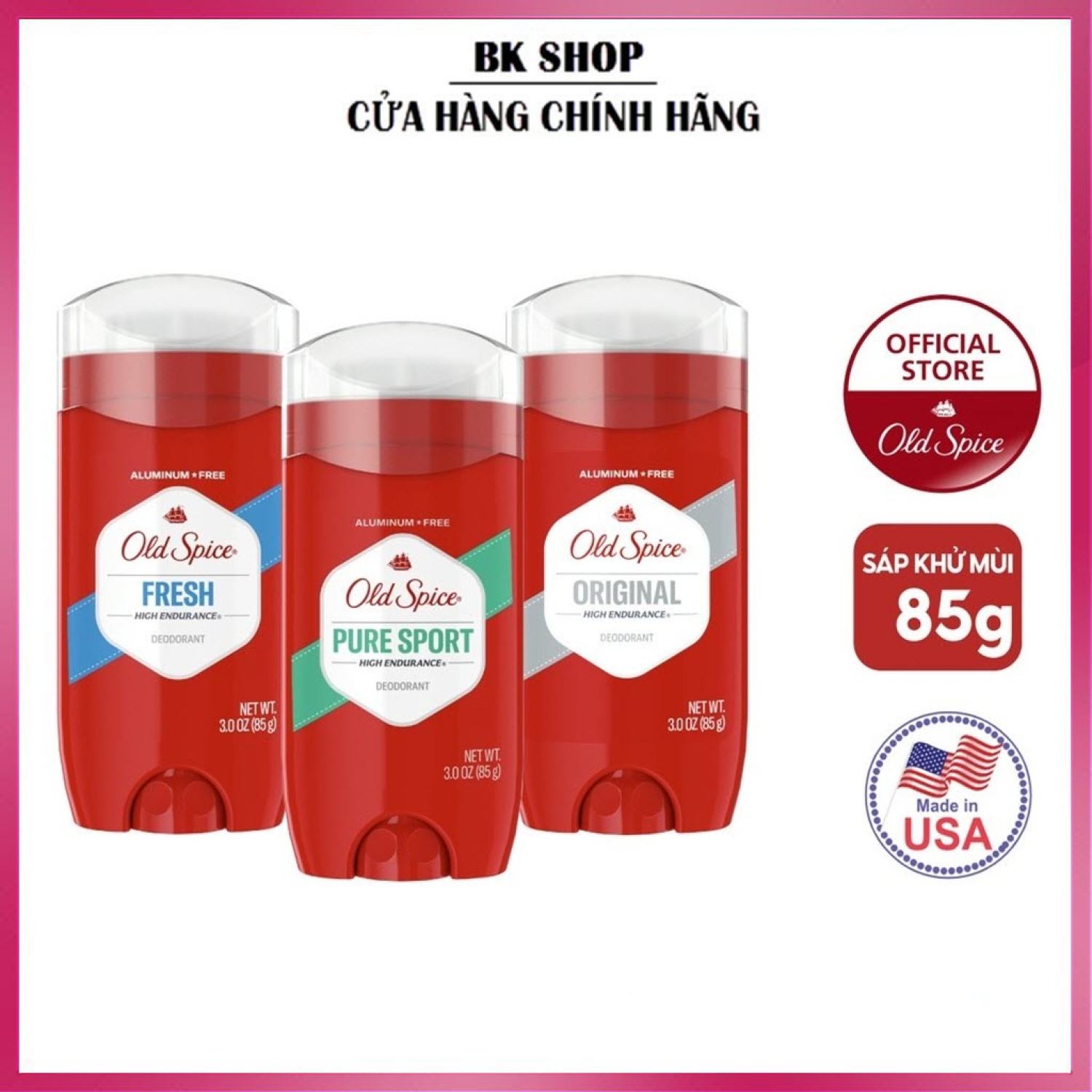 Sáp - Lăn Khử Mùi Old Spice High Endurance Deodorant 85g