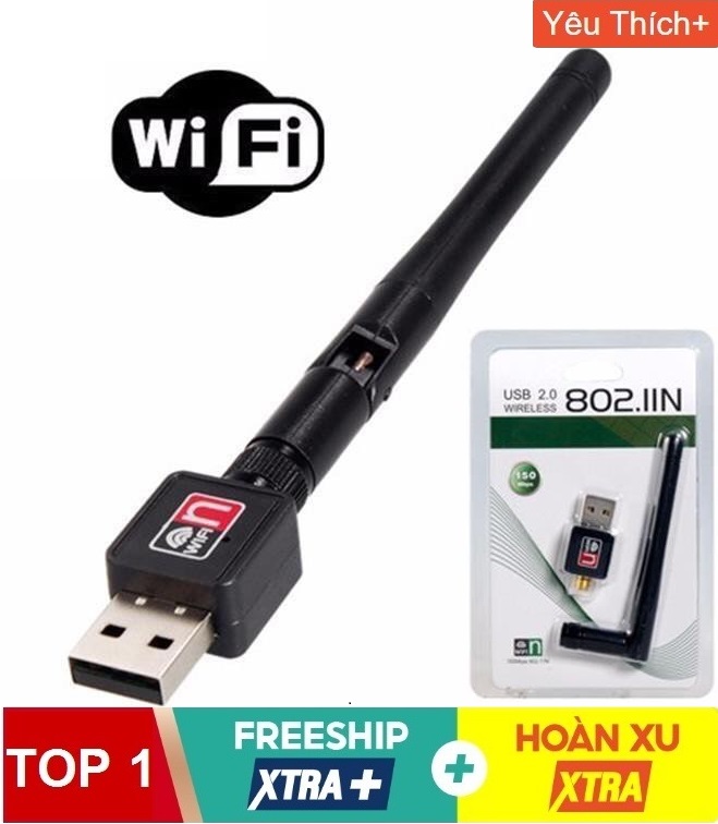 Usb thu wifi 802.11n tốc độ 300Mbps nhỏ gọn bền đẹp có anten thu khỏe