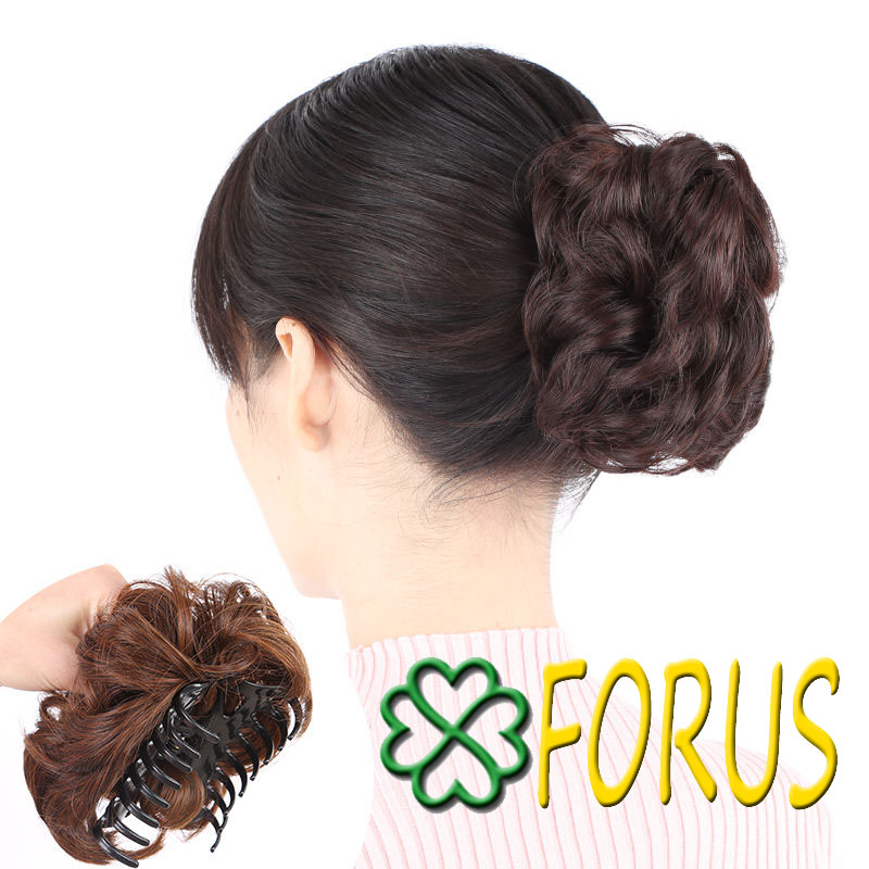 Tóc giả búi kẹp ngoạm b06 😍freeship😍 búi ngoạm tóc giả, tóc giả nữ búi, búi tóc giả nữ sỉ 35k