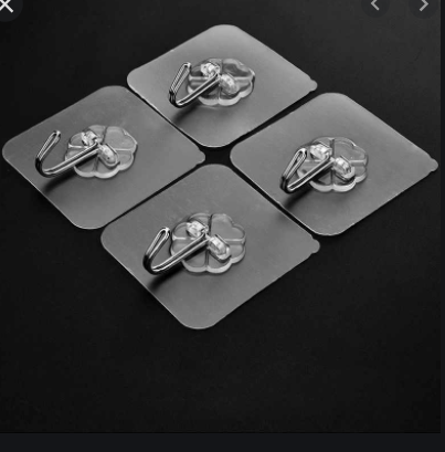 Com bo 10 móc dán tường chịu lực siêu dính trong suốt 6x6cm tại namphong shop