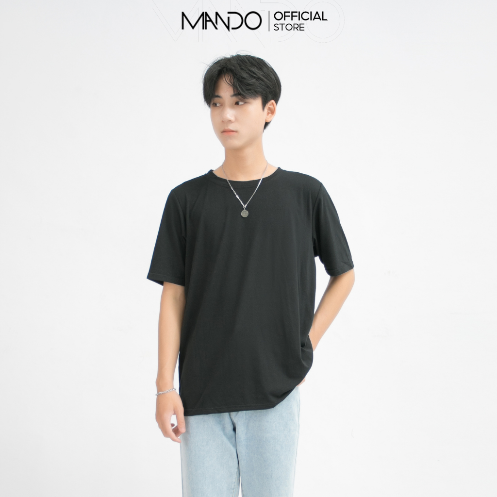 Áo Phông Áo Thun Nam MANDO Trơn Cotton Kiểu Dáng Basic Phong Cách Thời Trang Hàn Quốc APT01