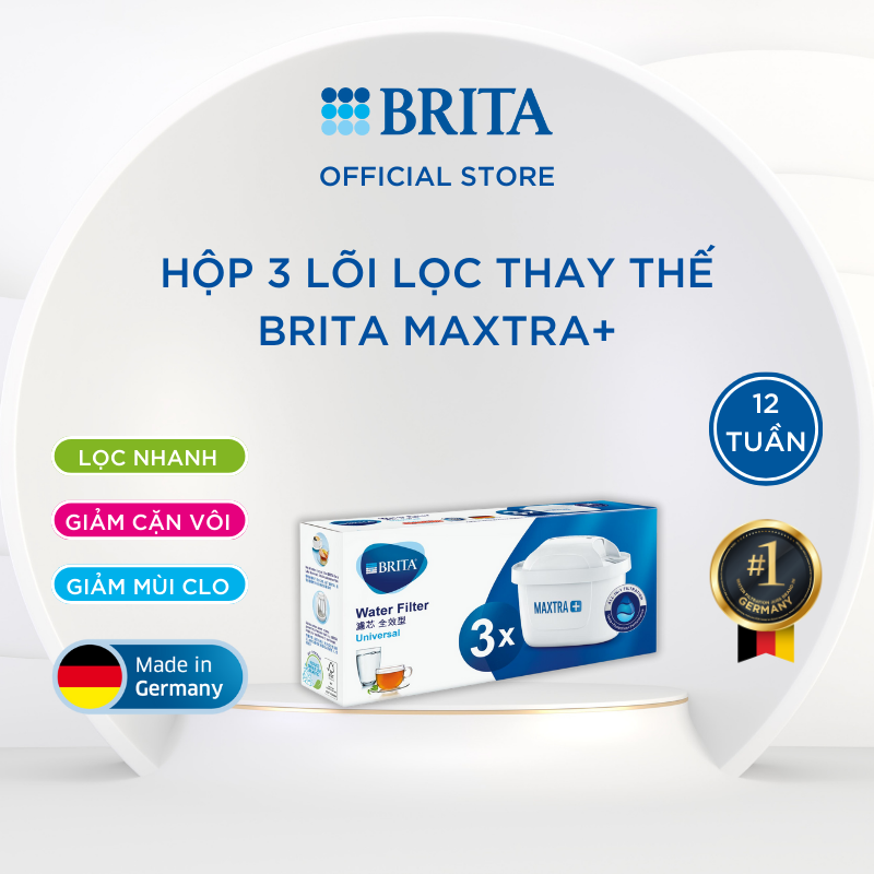 Lõi lọc BRITA Maxtra+ Filter Cartridge (3 lõi lọc Maxtra Plus) - Thương hiệu đến từ Đức