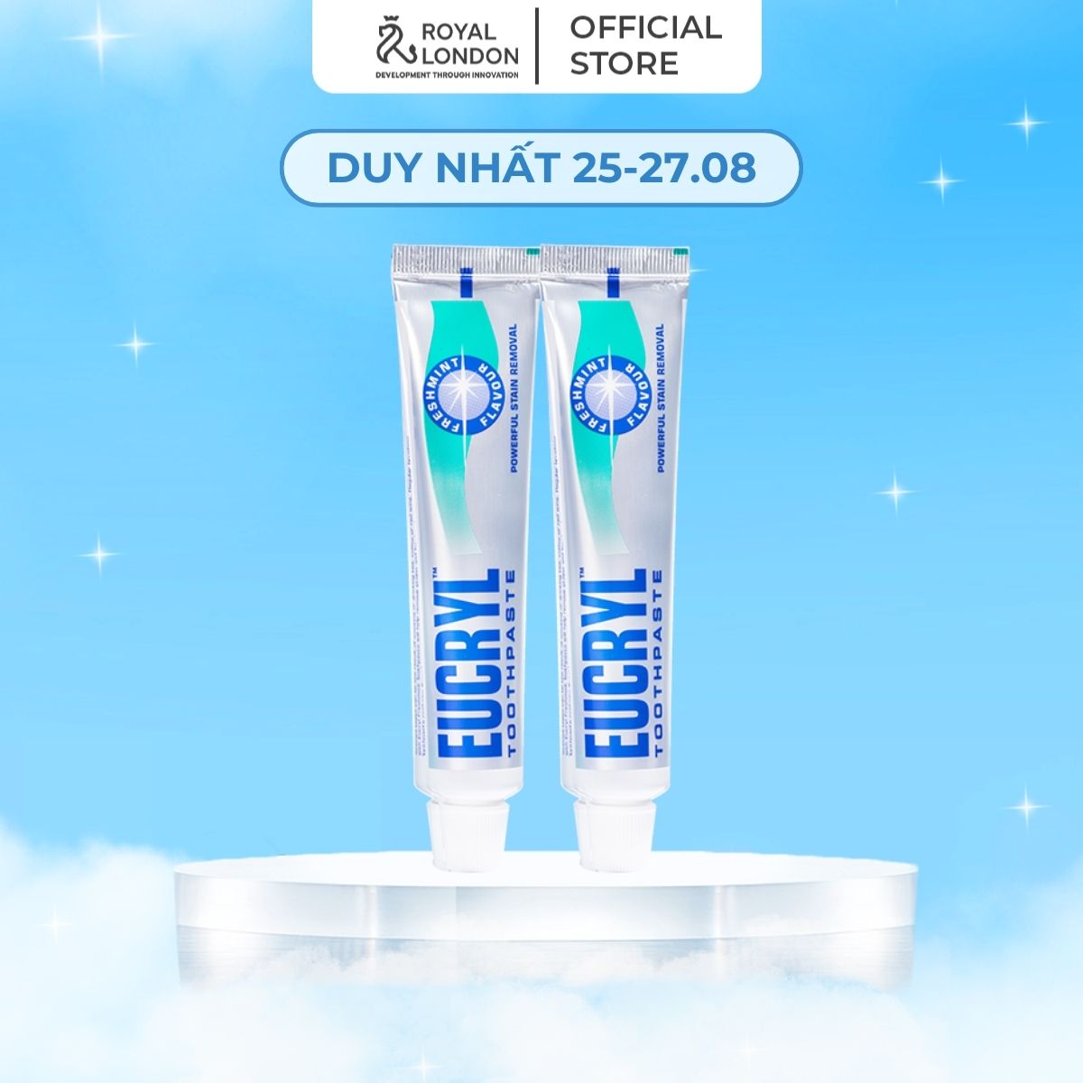 Combo 2 Kem đánh răng Eucryl hỗ trợ làm trắng răng