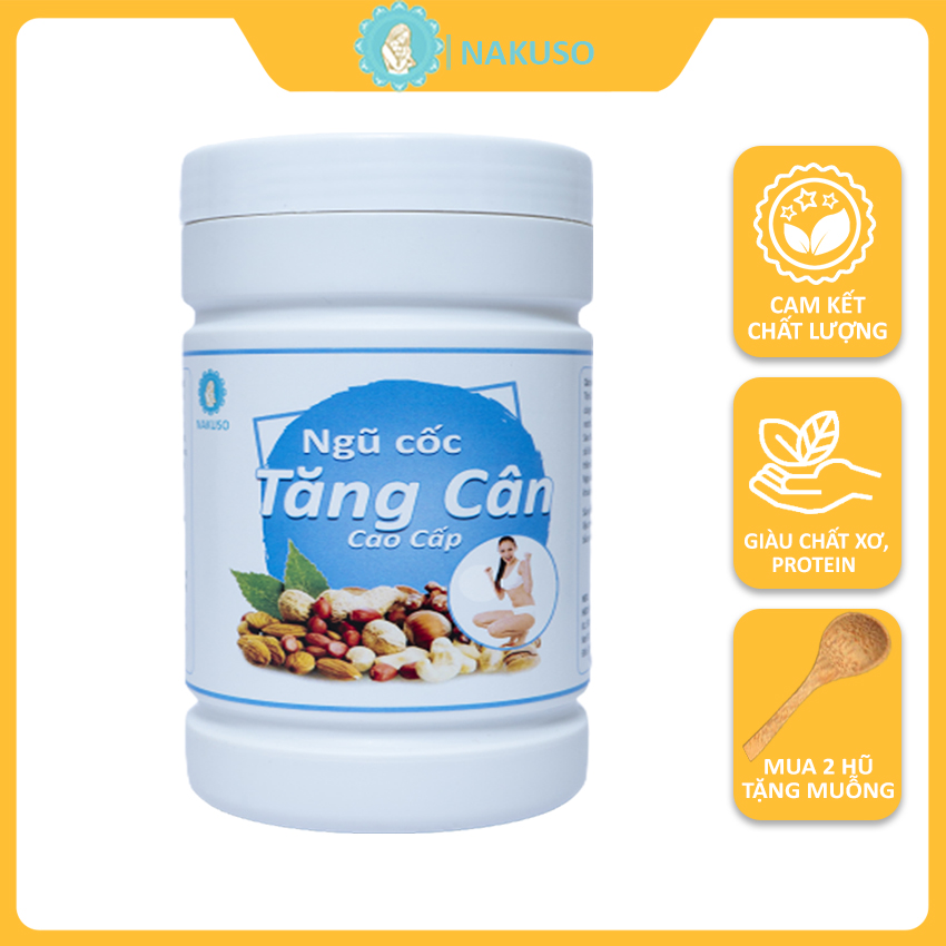 Ngũ cốc tăng cân hiệu quả cho người gầy Nakuso (500gr) - Ngũ cốc sữa hạt từ 25 hạt dinh dưỡng cho người lớn và trẻ em