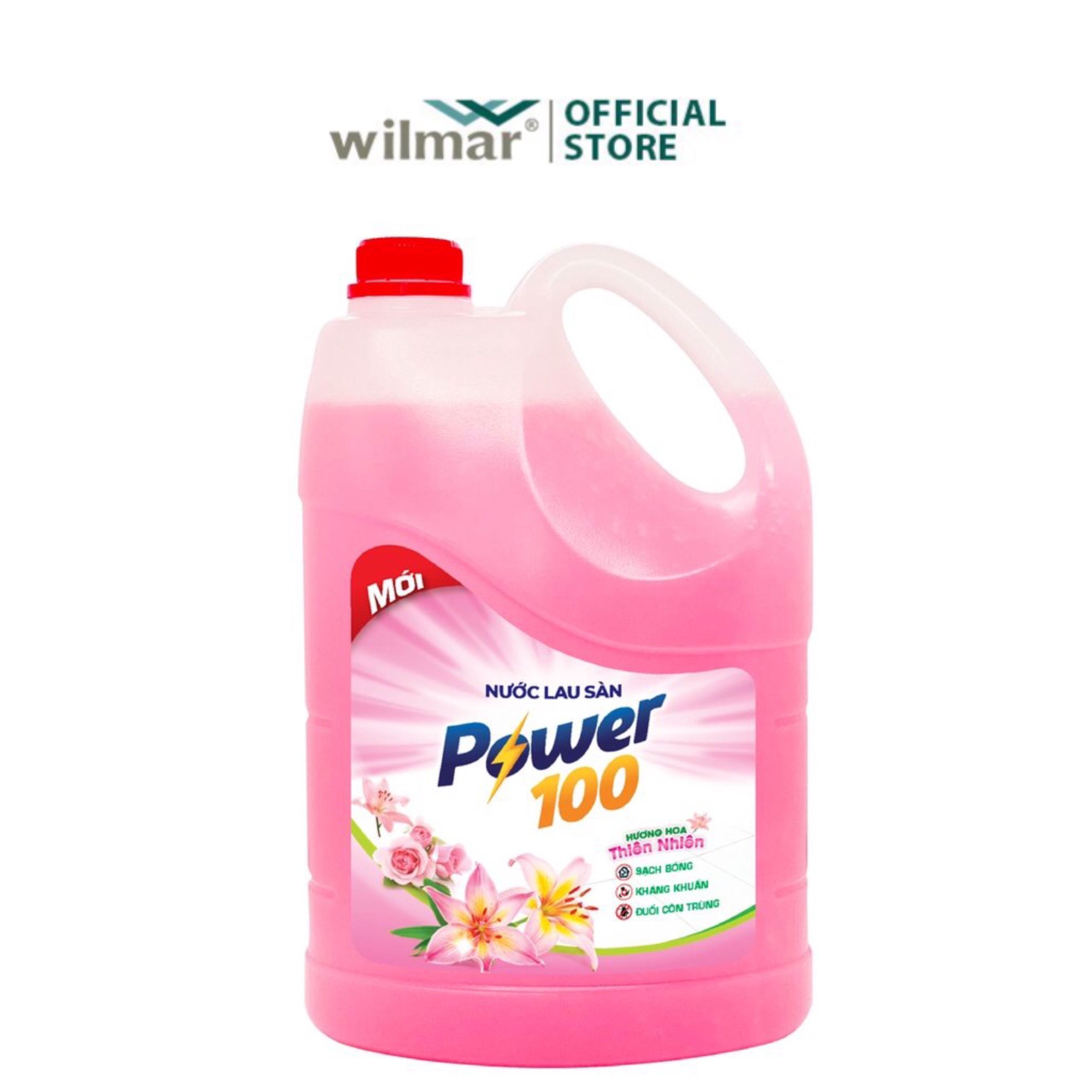 Nước lau sàn power100 hương hoa thiên nhiên 3.8kg