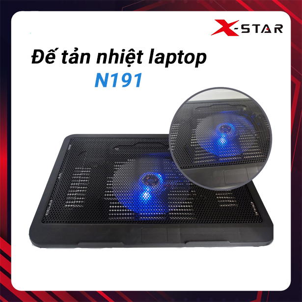 Đế tản nhiệt laptop N191 cooler 1 fan cho các loại laptop