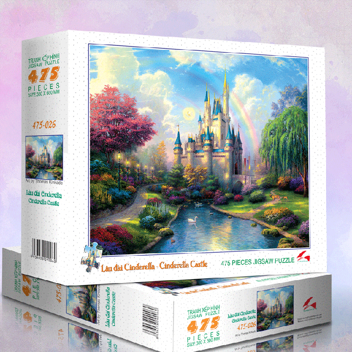 Tranh xếp hình trí tuệ tia sáng jigsaw puzzle 475 mảnh - lâu đài cinderella - msp: 475-026