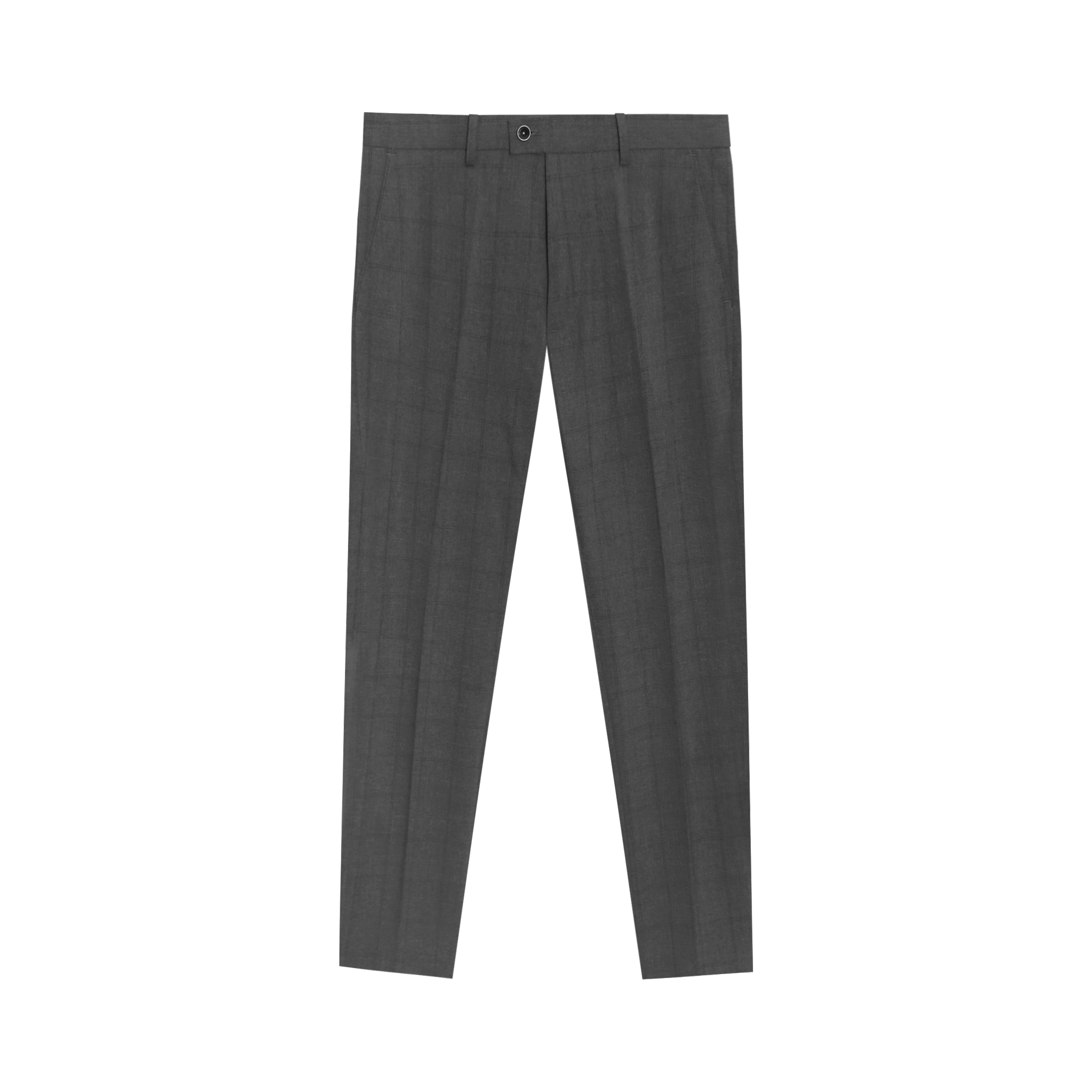 Quần âu nam kẻ caro xám nhạt, dáng ôm công sở, chất liệu cotton cao cấp - ceffylo