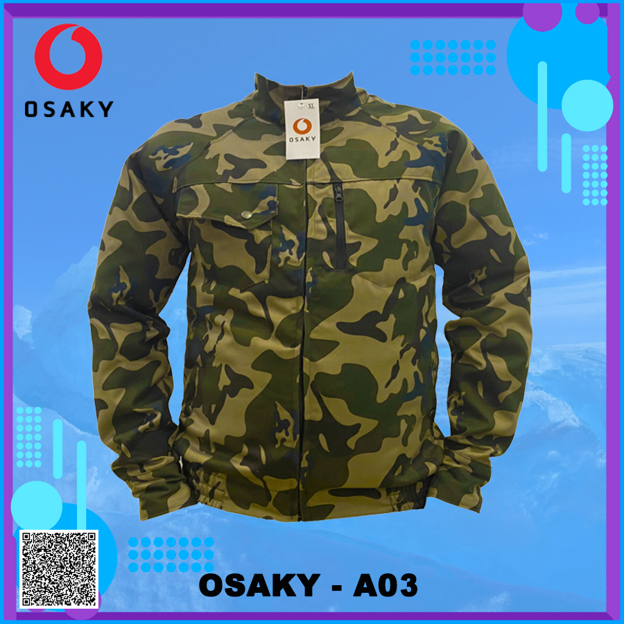 Áo điều hòa chống nóng osaky nhật bản, áo khoác làm mát, giảm nhiệt độ cho người lao động - rằn ri